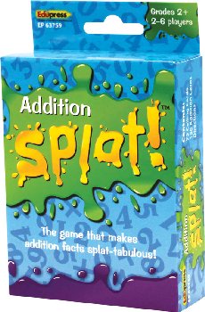 Addition Math Splat! Card Game