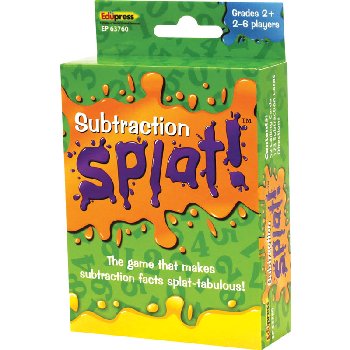 Subtraction Math Splat! Card Game