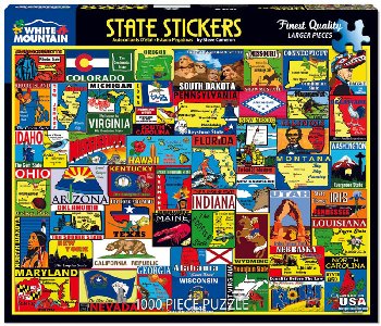 State Stickers Puzzle (1000 Piece)