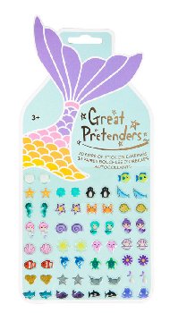 Mermaid Sticker Earrings, 30 pairs