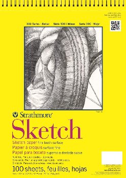 Strathmore Spiral Sketch Pad - 300 Series (9x12) 100 sheets