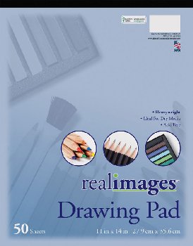 Real Images Drawing Pad 11" x 14" (50 sheets) Heavyweight Paper