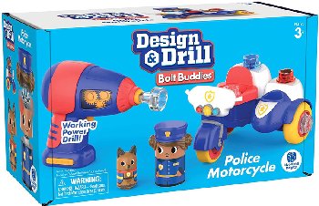 Design & Drill Bolt Buddies Police Motorcycle