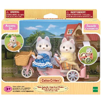 Tandem Cycling Set - Husky Brother and Sister (Calico Critters)