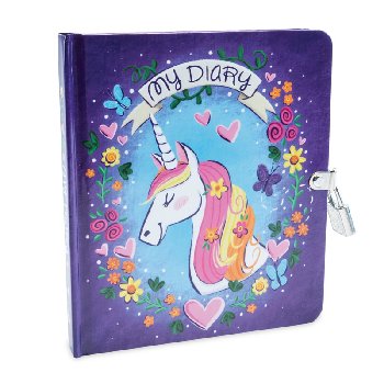 Unicorn Diary with Key-Keeper Necklace