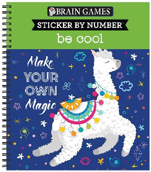 Sticker by Number: Be Cool! (Brain Games) 52 pages
