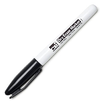 Dry Erase Marker - Pocket Style, Bullet Tip - Black