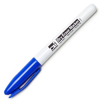 Dry Erase Marker - Pocket Style, Bullet Tip - Blue