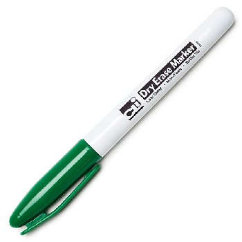 Dry Erase Marker - Pocket Style, Bullet Tip - Green