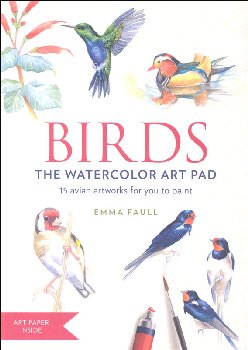 Birds Watercolor Art Pad for Me: 15 Beautiful artworks for you to paint