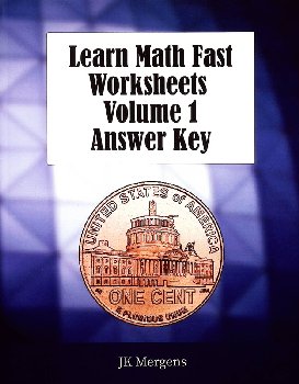 Learn Math Fast Worksheets Answer Key Volume 1