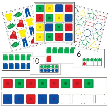 Jumbo Unifix Cubes PreK Math Activity Cards