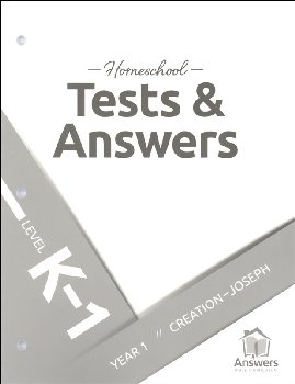 Answers Bible Curriculum Homeschool: K-1 Tests and Answers: Year 1
