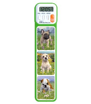 Mark-My-Time 3D Puppies Bookmark