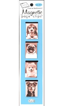 Puppy Smile Magnetic Page Clips (set of 4)