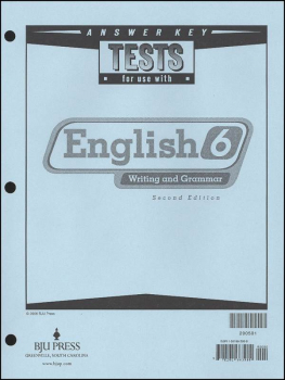 Writing/Grammar 6 Testpack Answer Key 2ED