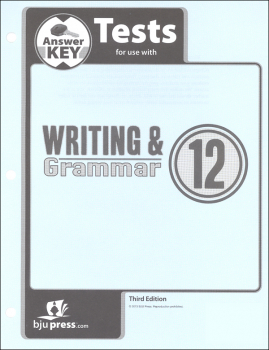 Writing/Grammar 12 Testpack Answer Key 3rd Edition