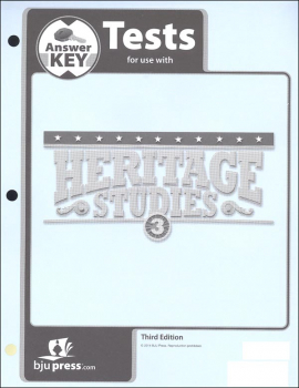 Heritage Studies 3 Tests Answer Key 3rd Edition
