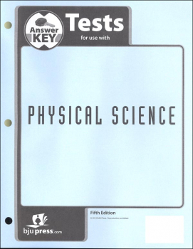 Physical Science Tests Answer Key 5th Edition