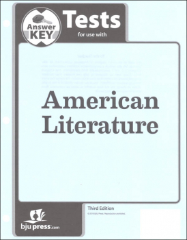 American Literature Tests Answer Key 3rd Edition