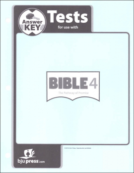 Bible 4: Pathway of Promise Tests Answer Key 1st Edition
