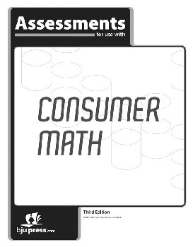 Consumer Math Assessments 3rd Edition
