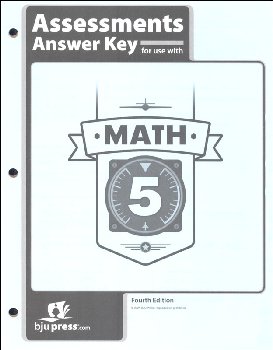 Math 5 Assessments Answer Key 4th Edition