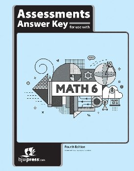 Math 6 Assessments Key 4th Edition