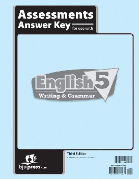 English 5 Assessments Answer Key 3rd Edition