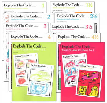 Explode the Code 1-4 (including 1/2s) with Teacher Guides (2nd Edition)