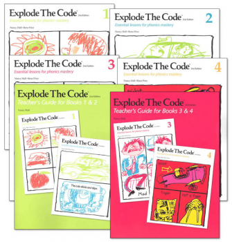 Explode the Code Books 1-4 (no 1/2s) with Teacher Guides (2nd Edition)