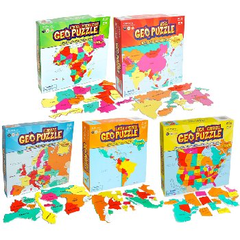Set of 5 Continent Geopuzzles
