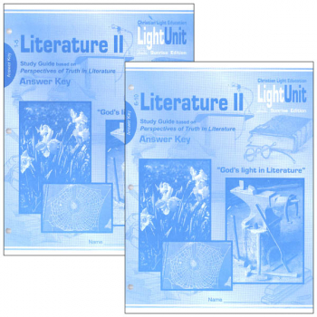 Literature II LightUnit Answer Key 1-10 Set Sunrise Edition