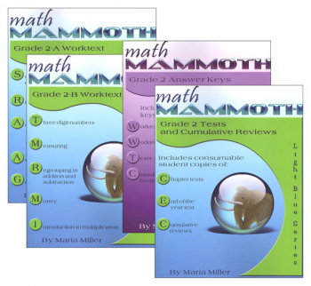 Math Mammoth Light Blue Series Grade 2 Colored Package