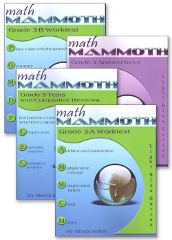 Math Mammoth Light Blue Series Grade 3 Colored Package
