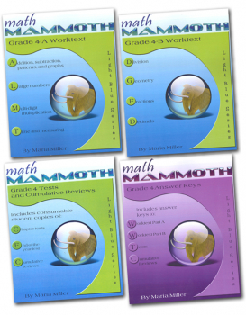 Math Mammoth Light Blue Series Grade 4 Set