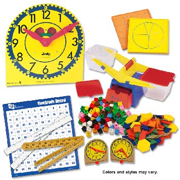 Manipulative Kit 1 (Basic Plastic Pattern Blocks, Judy Clock, Optional Items)