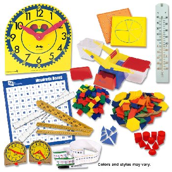 Manipulative Kit 2 (Basic Plastic Pattern Blocks, Judy Clock)