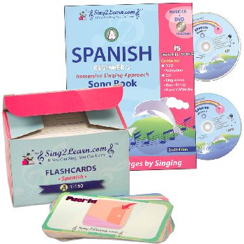 Sing2Learn Beginner A Spanish Package with Flashcards