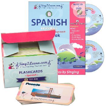 Sing2Learn Beginner B Spanish Package with Flashcards