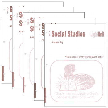 Social Studies 1101-1110 LightUnit Answer Key Set