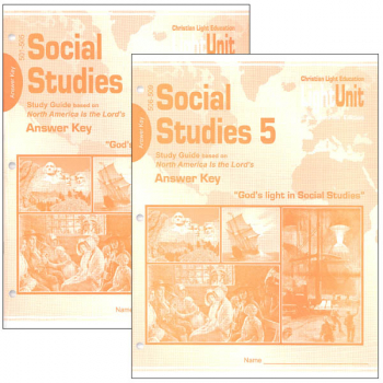 Social Studies 501-509 LightUnit Answer Key Set Sunrise Edition
