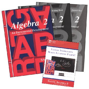 Algebra 2 3rd Edition Saxon Home Study Kit plus DIVE CD-ROM
