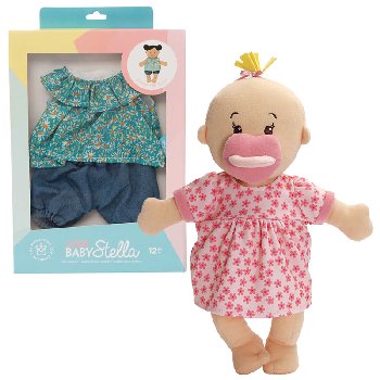 Wee Baby Stella Peach Doll with Garden Outfit
